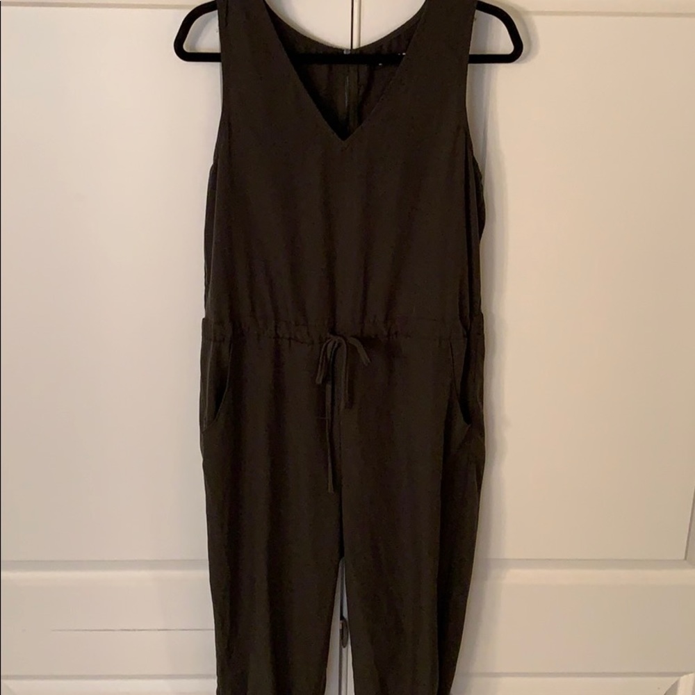 Dark Green Jumpsuit with Pockets